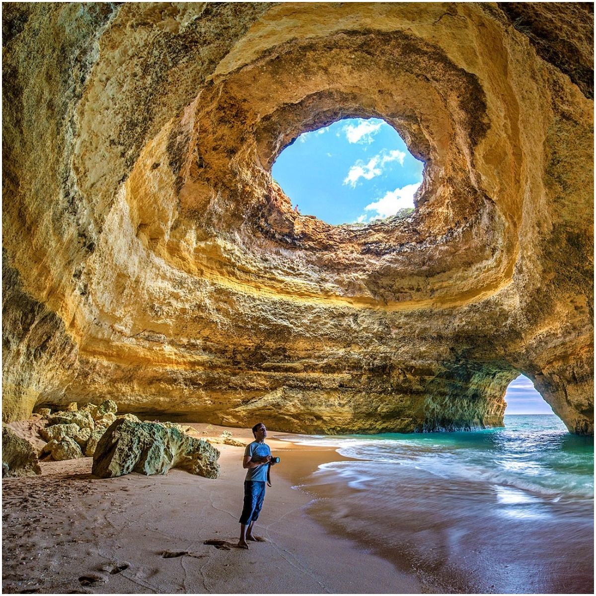 Benagil Sea Cave – Beach Inside A Cave – Algarve, Portugal